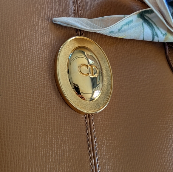 Authentic Vintage Christian Dior Caramel Leather Tote Bag - Picture 11 of 11